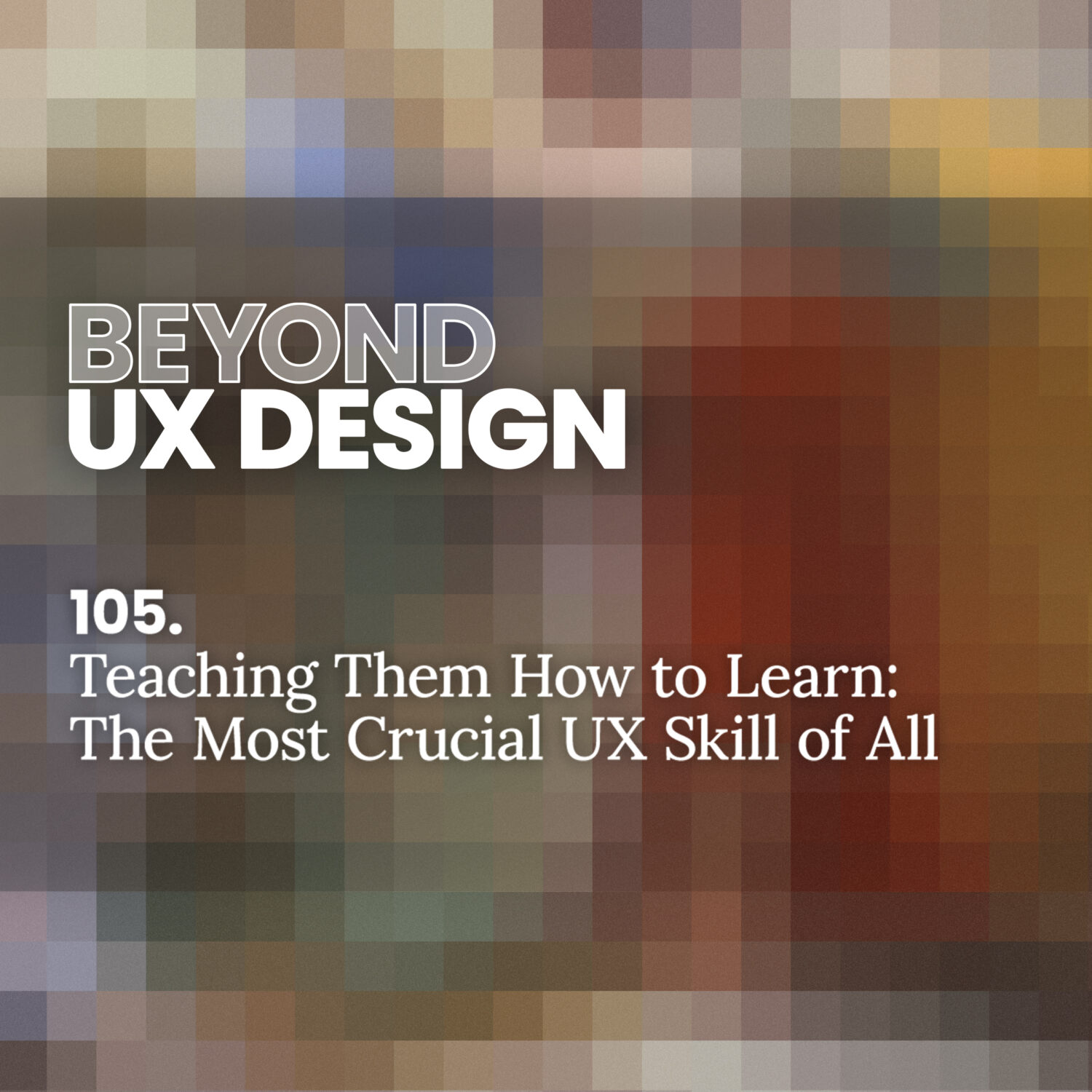 cover of episode 105. Teaching Them How to Learn: The Most Crucial UX Skill of All with Erica Heinz